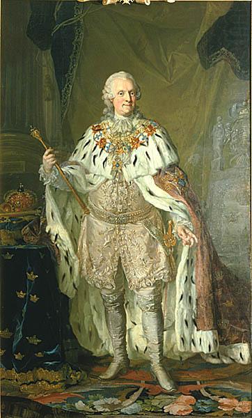 Lorens Pasch the Younger Portrait of Adolf Frederick, King of Sweden (1710-1771) in coronation robes china oil painting image